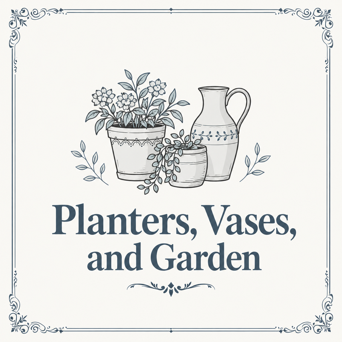 Planters, Vases, and Garden