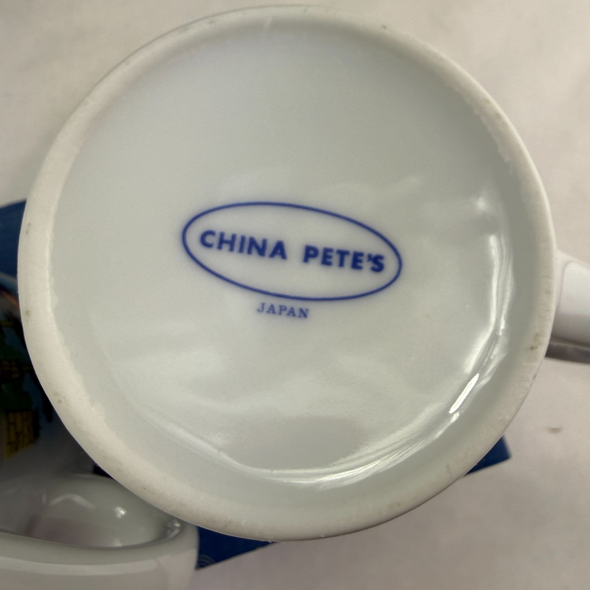 Vintage China Pete's Okinawa Japan Coffee Mugs Set of 2 With Box