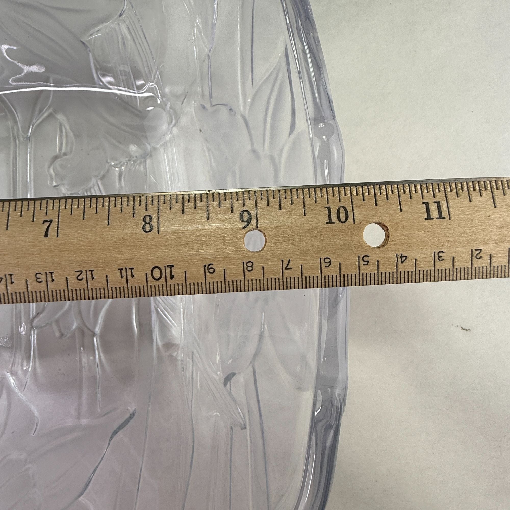 Vintage Mikasa Frosted Glass Square Bowl With Lily & Daffodil Floral Design