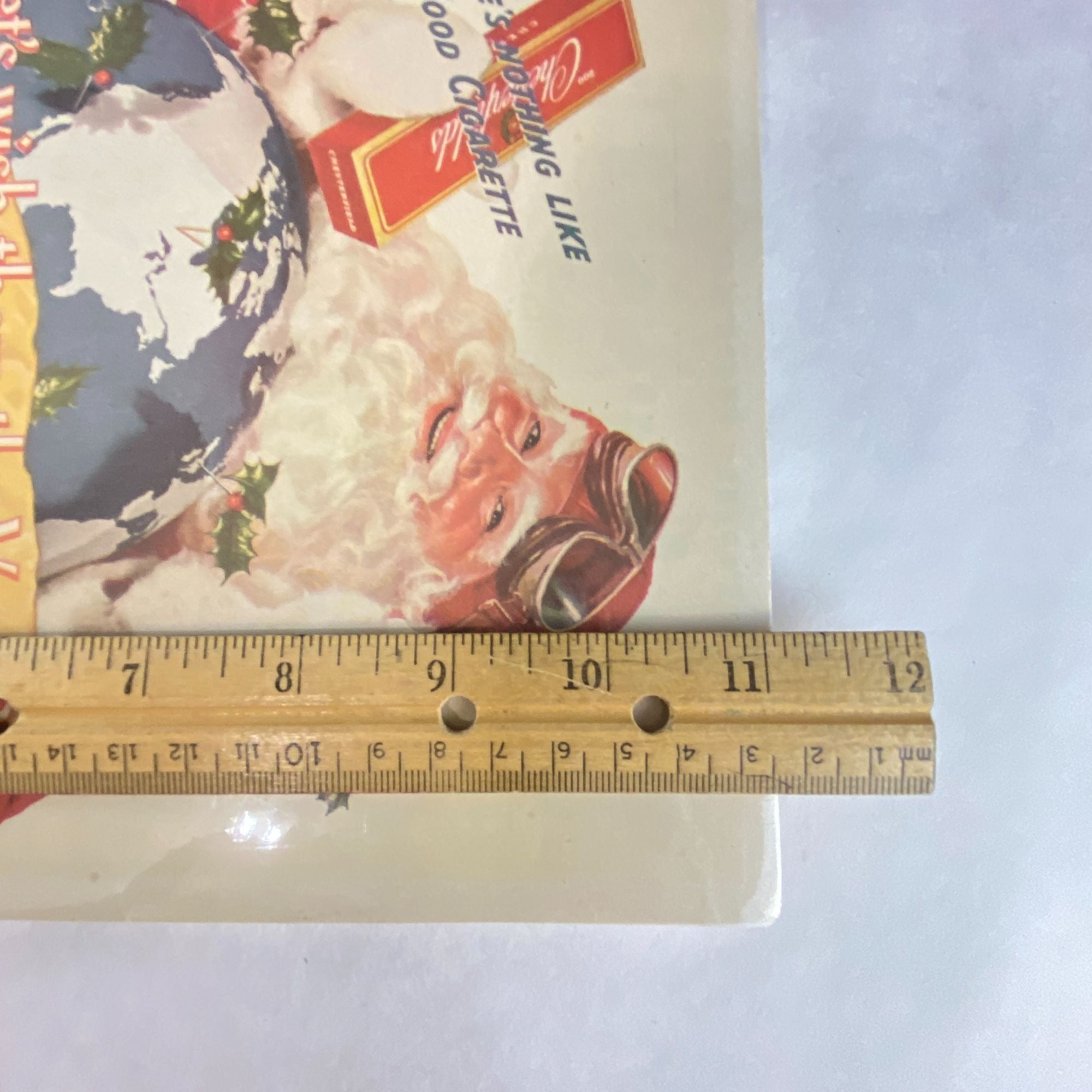 Vintage Christmas Cigarette Advertising Lot Of 2 Philip Morris & Chesterfield