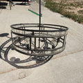 Metal and Glass Round Chandelier