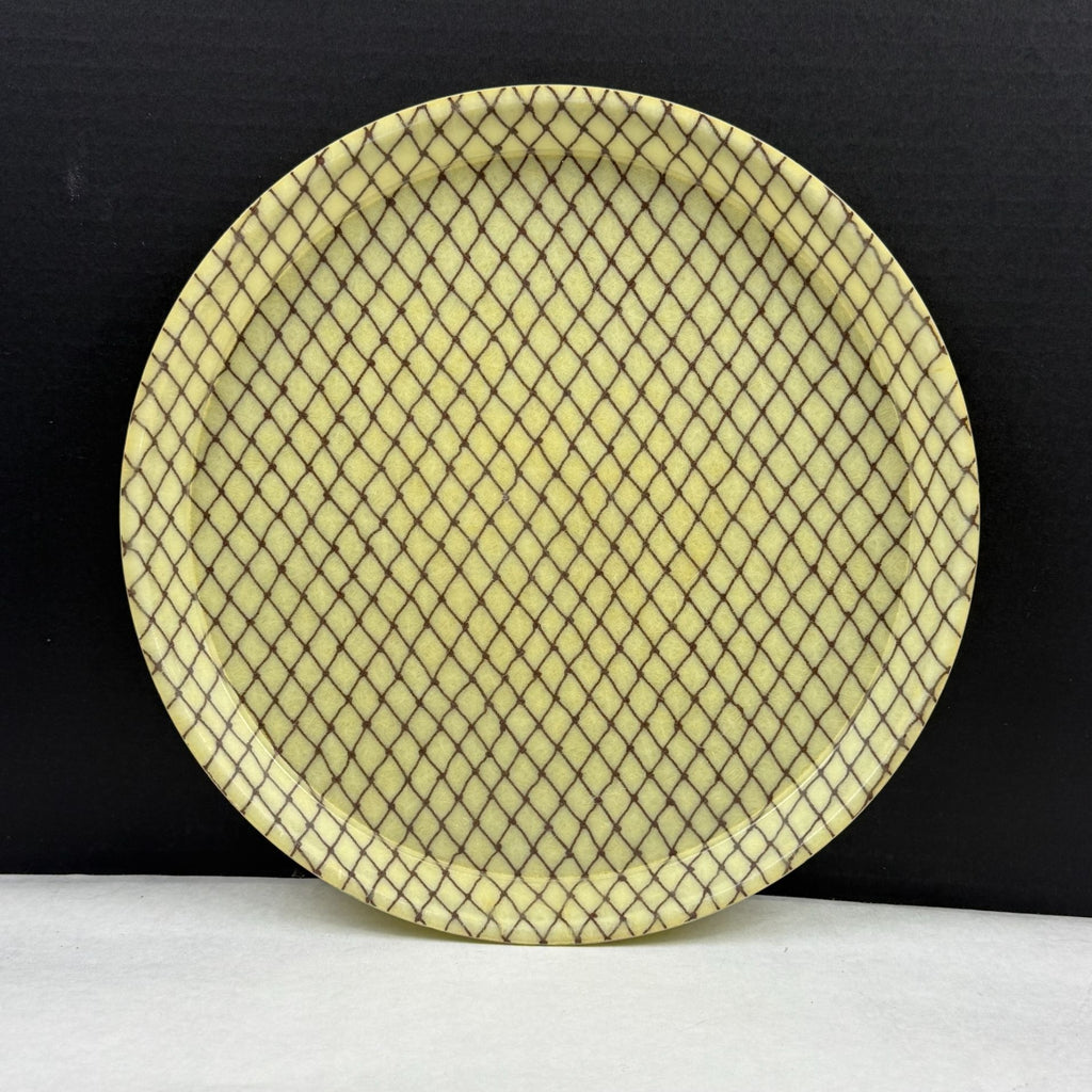 Vintage Cambro Camtray Round Fiberglass Tray Fish Net Pattern 11 Inch