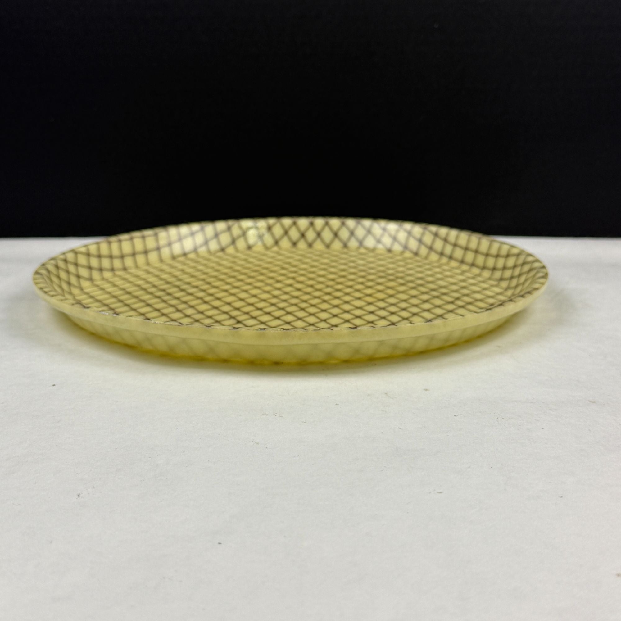 Vintage Cambro Camtray Round Fiberglass Tray Fish Net Pattern 11 Inch