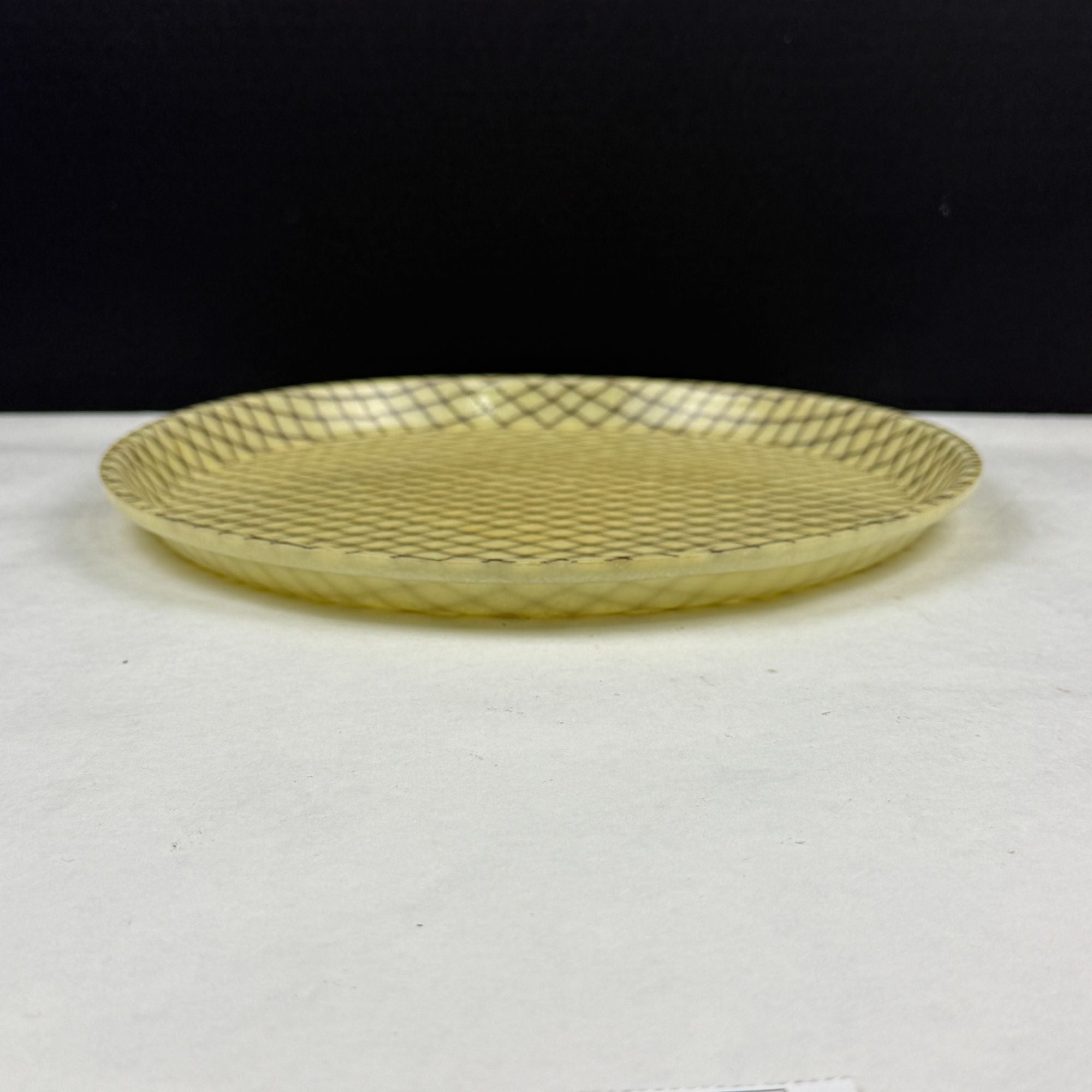 Vintage Cambro Camtray Round Fiberglass Tray Fish Net Pattern 11 Inch
