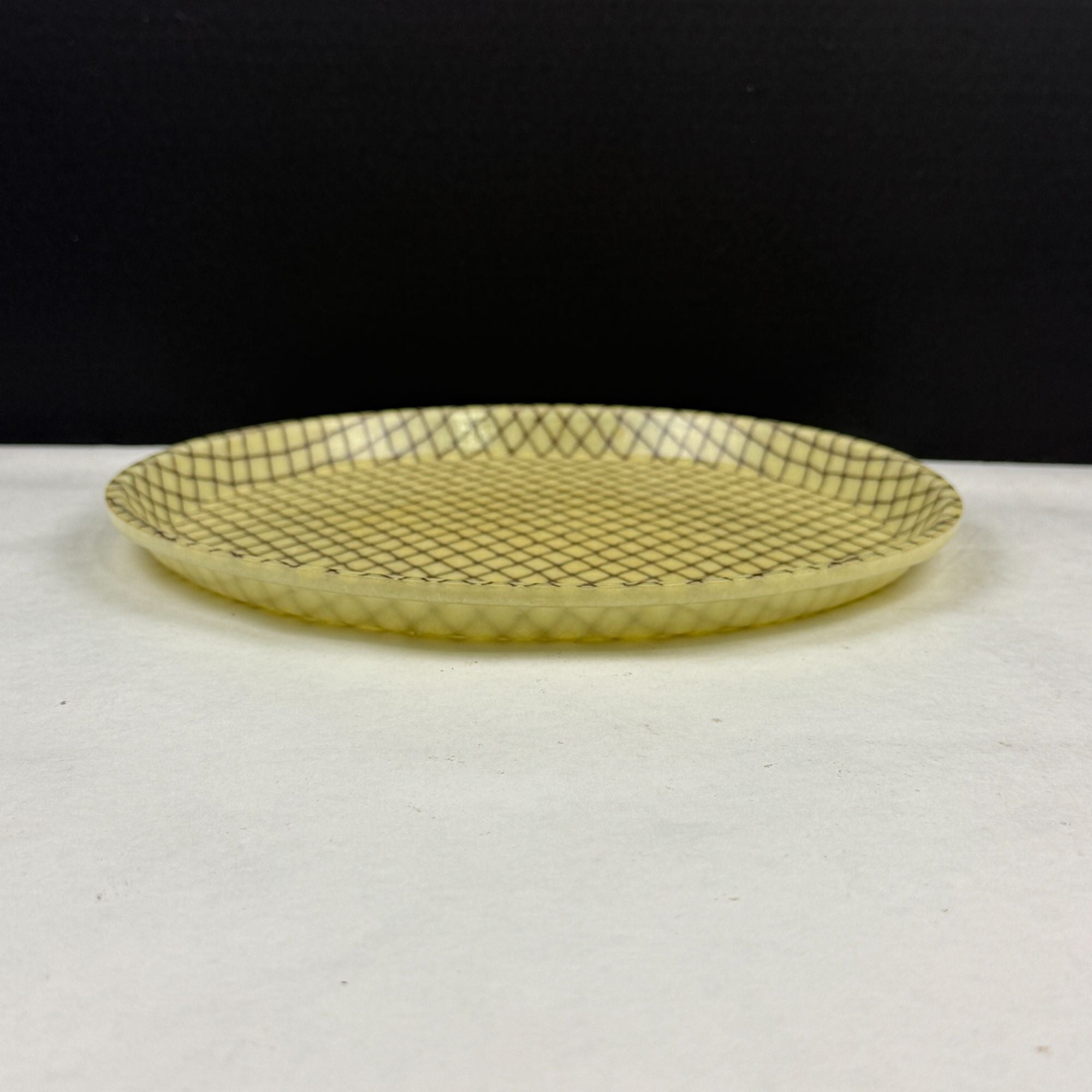 Vintage Cambro Camtray Round Fiberglass Tray Fish Net Pattern 11 Inch