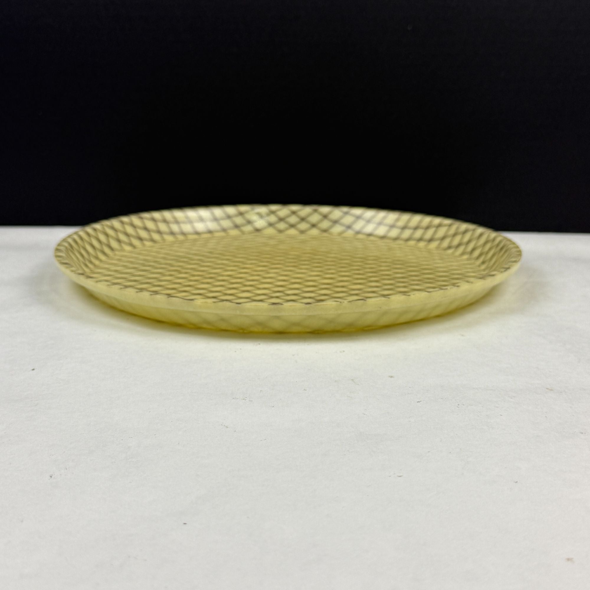 Vintage Cambro Camtray Round Fiberglass Tray Fish Net Pattern 11 Inch