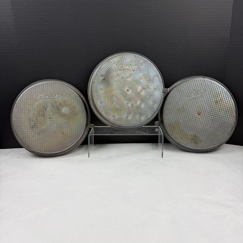 Vintage Ovenex Round Cake Pans with Slider Lot of 3