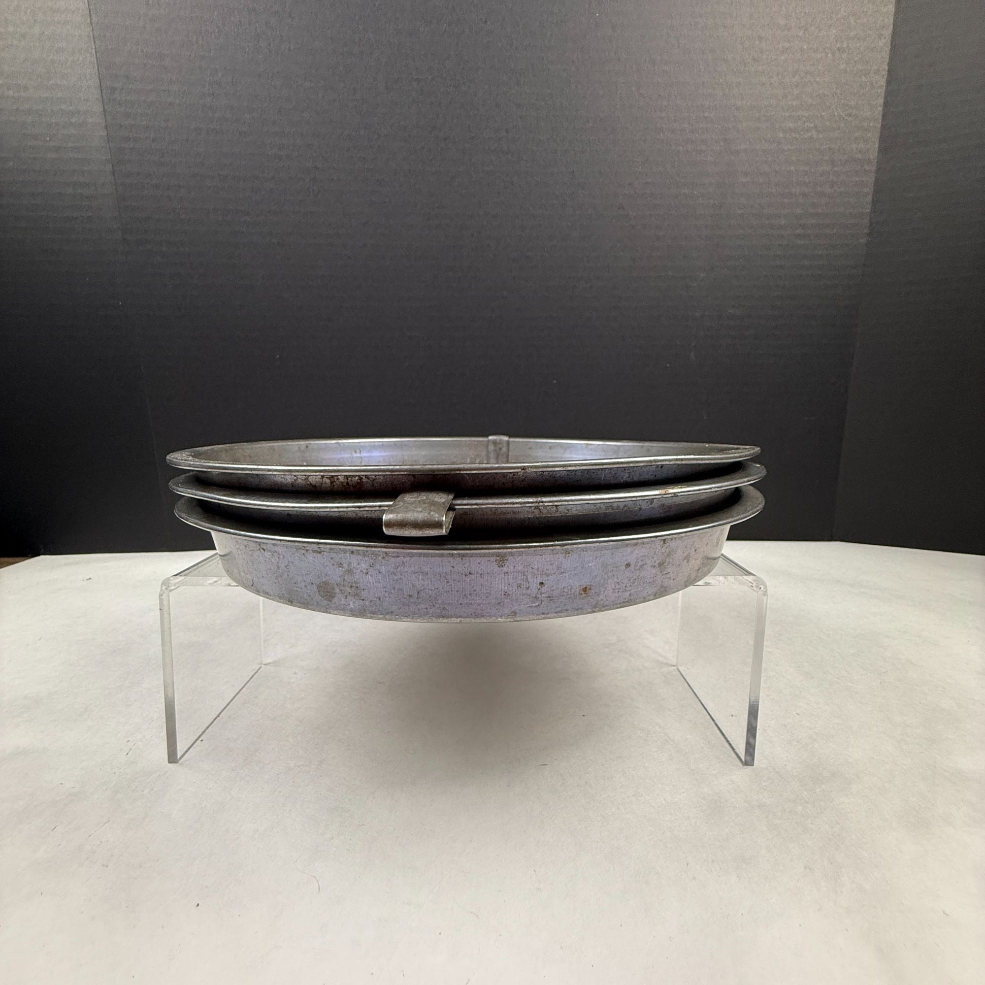 Vintage Ovenex Round Cake Pans with Slider Lot of 3