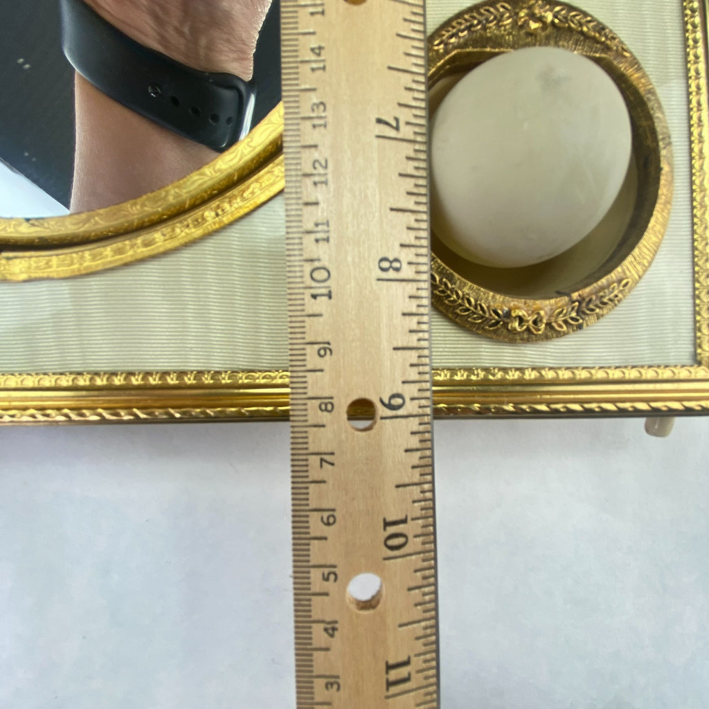 Vintage Matson Rose Lighted Makeup Mirror and Case