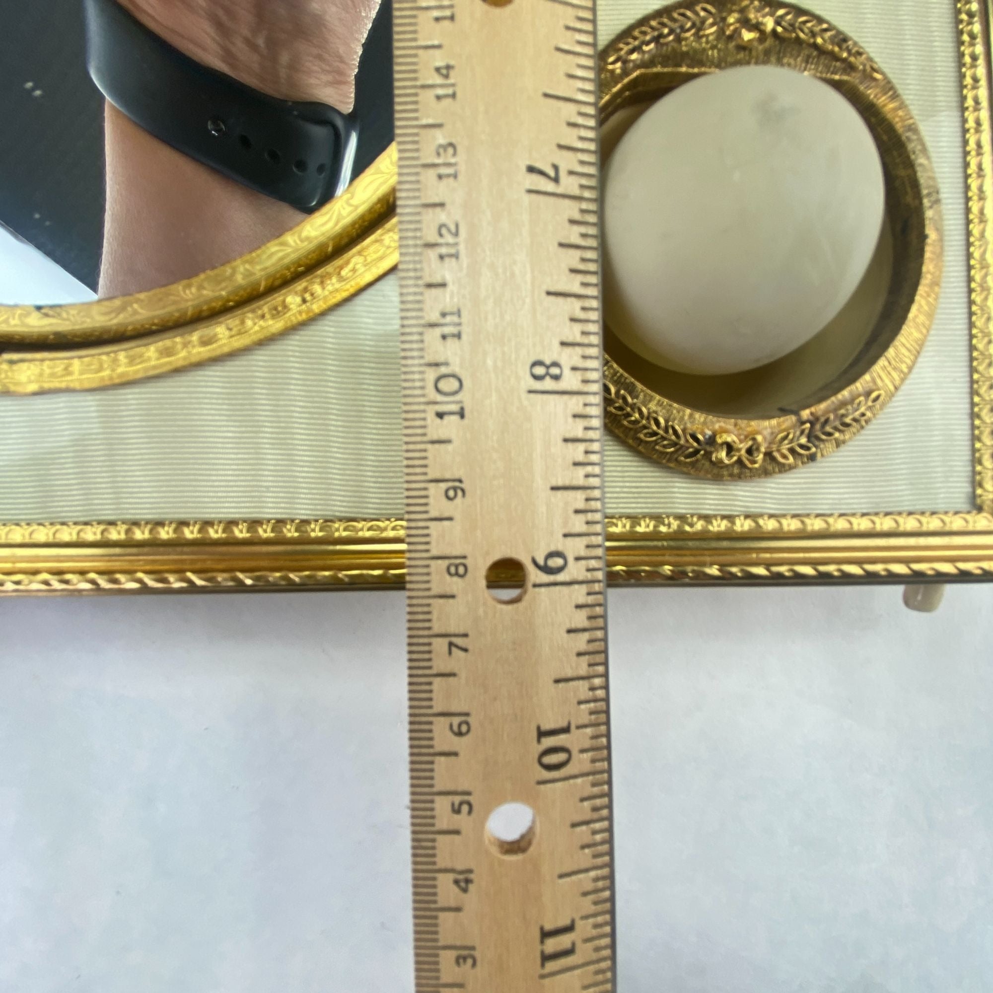 Vintage Matson Rose Lighted Makeup Mirror and Case