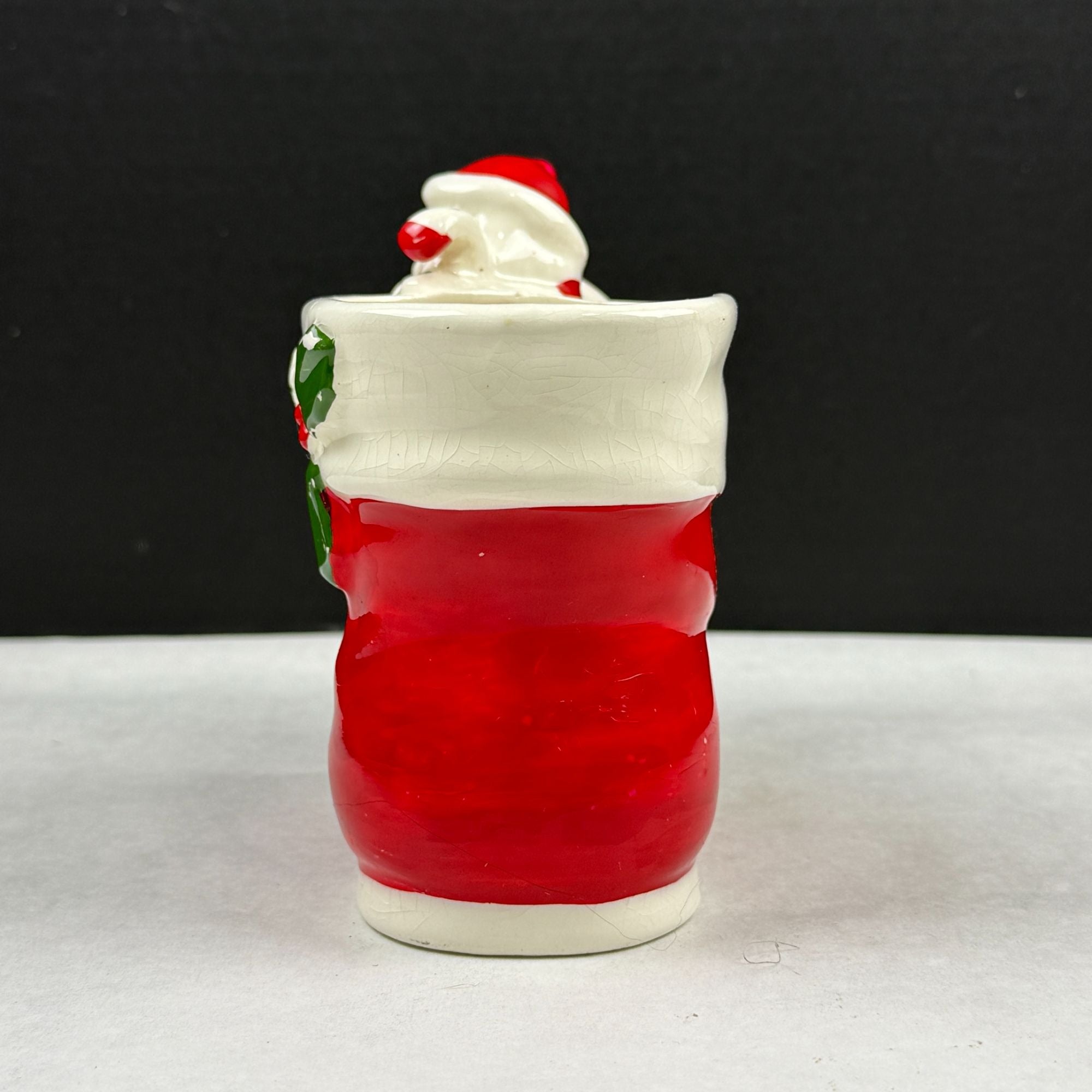 Vintage Napco Santa Boot Christmas Planter Retro Holiday Decor
