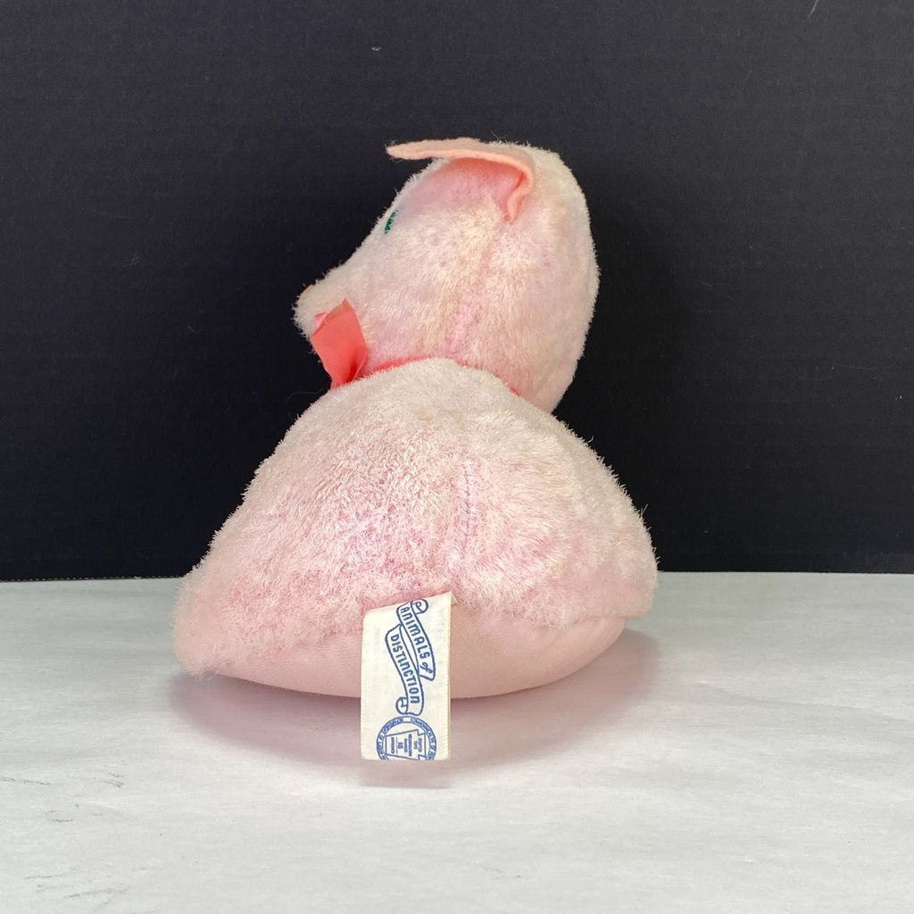 Vintage Knickerbocker Animals of Distinction Pink Pig Plush