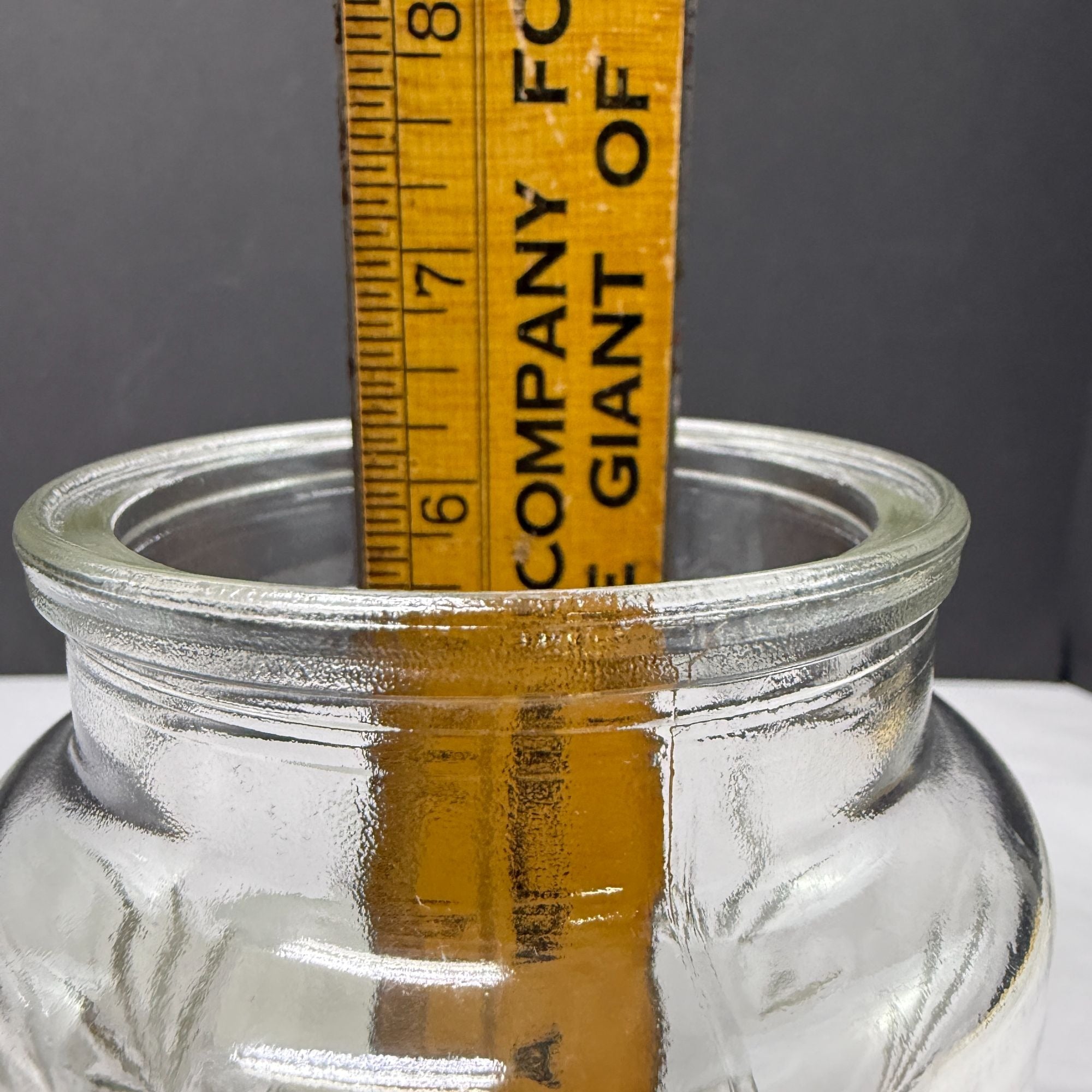 Vintage Planters Peanuts Mr Peanut Glass Apothecary Jars Diamond Fan Design Lot Of 2