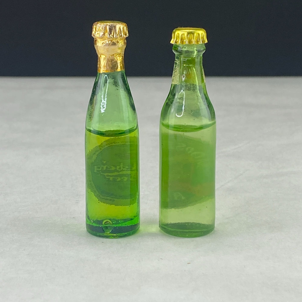 Vintage Miniature 3" Bottles Lot of 2 Carlsberg Beer and Moosehead Beer