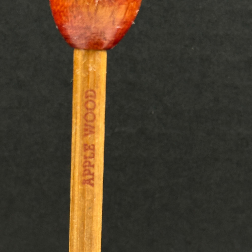 Vintage Wood Apple Pencil Holder With Matching Apple Wood Pencil