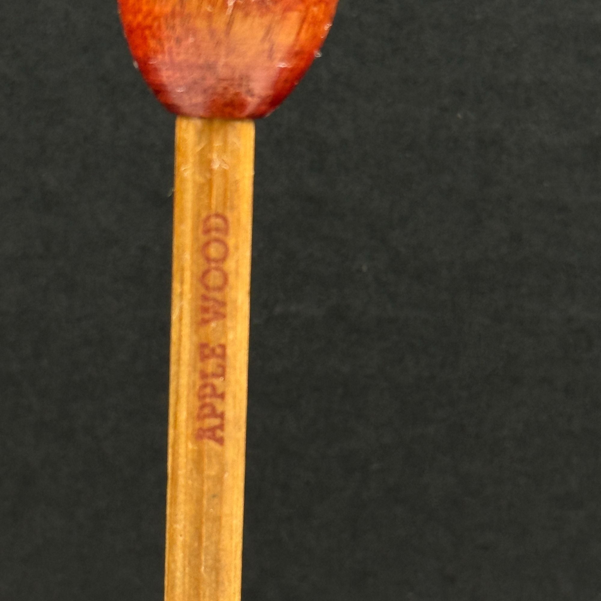 Vintage Wood Apple Pencil Holder With Matching Apple Wood Pencil