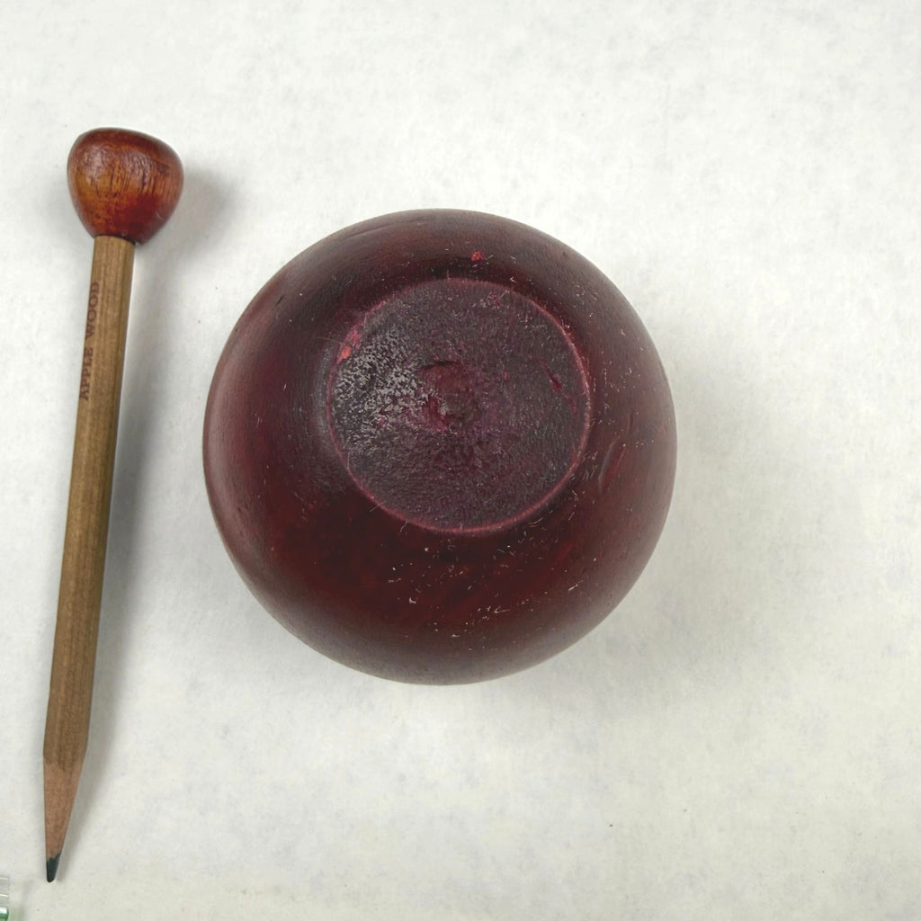 Vintage Wood Apple Pencil Holder With Matching Apple Wood Pencil