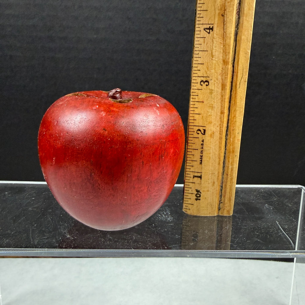 Vintage Wood Apple Pencil Holder With Matching Apple Wood Pencil