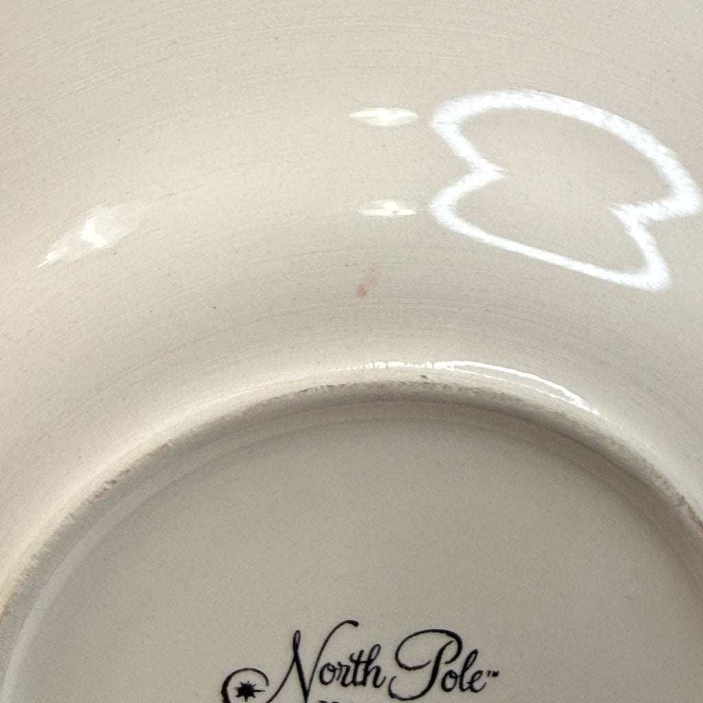North Pole Trading Co Holiday Peppermint Christmas Dessert Salad Plate