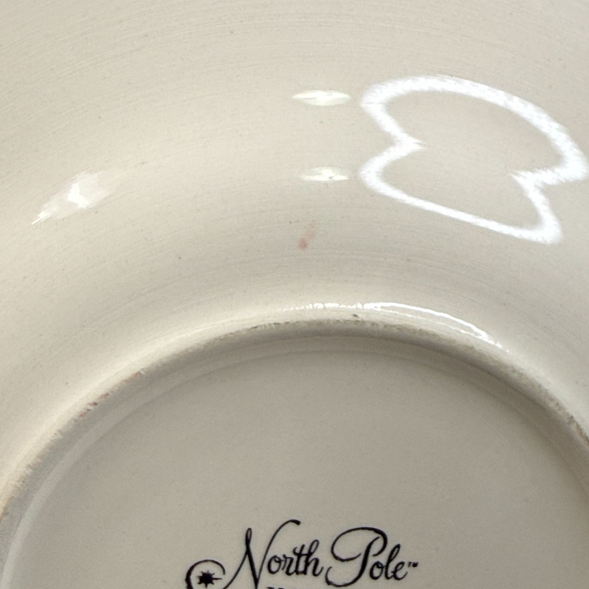 North Pole Trading Co Holiday Peppermint Christmas Dessert Salad Plate