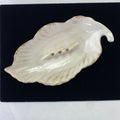 Vintage Mid Century California Pottery Leaf Shape Ashtray White