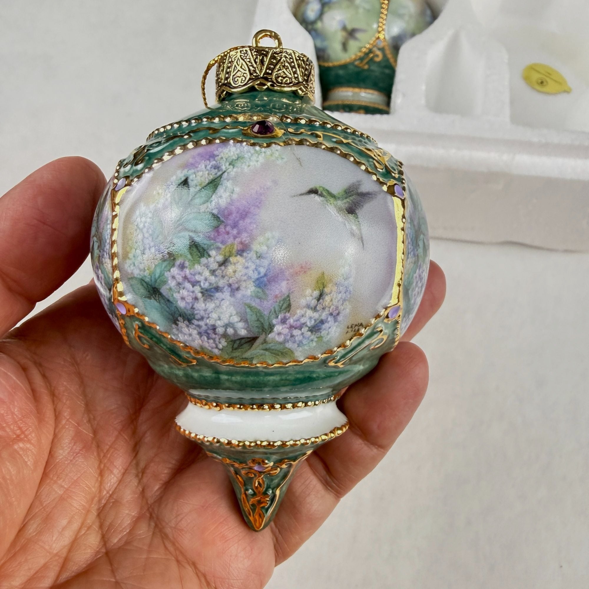 Vintage Lena Liu's Treasury of Jeweled Hummingbirds Ornaments 1999