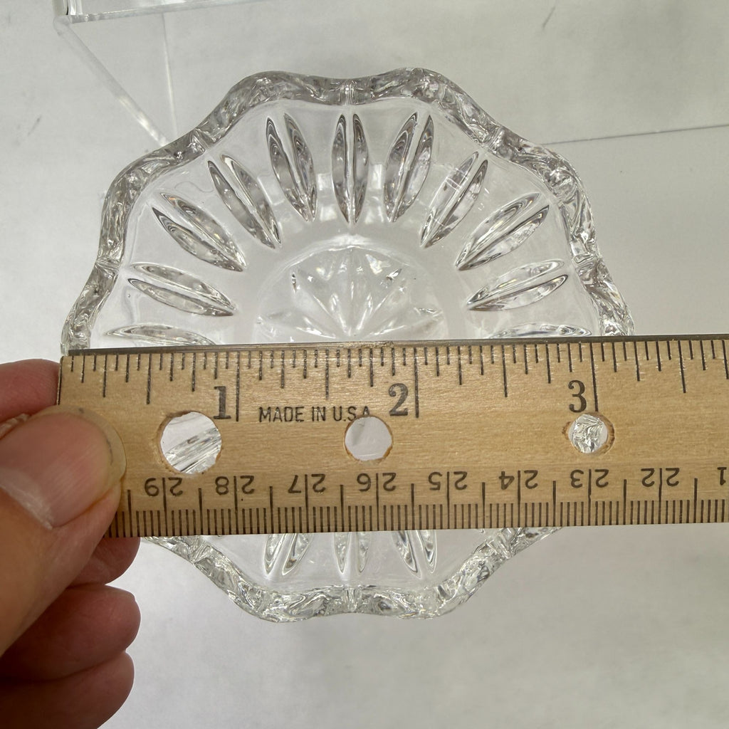 Vintage ACC Yugoslavia 24% Lead Crystal Trinket Boxes Set of 2