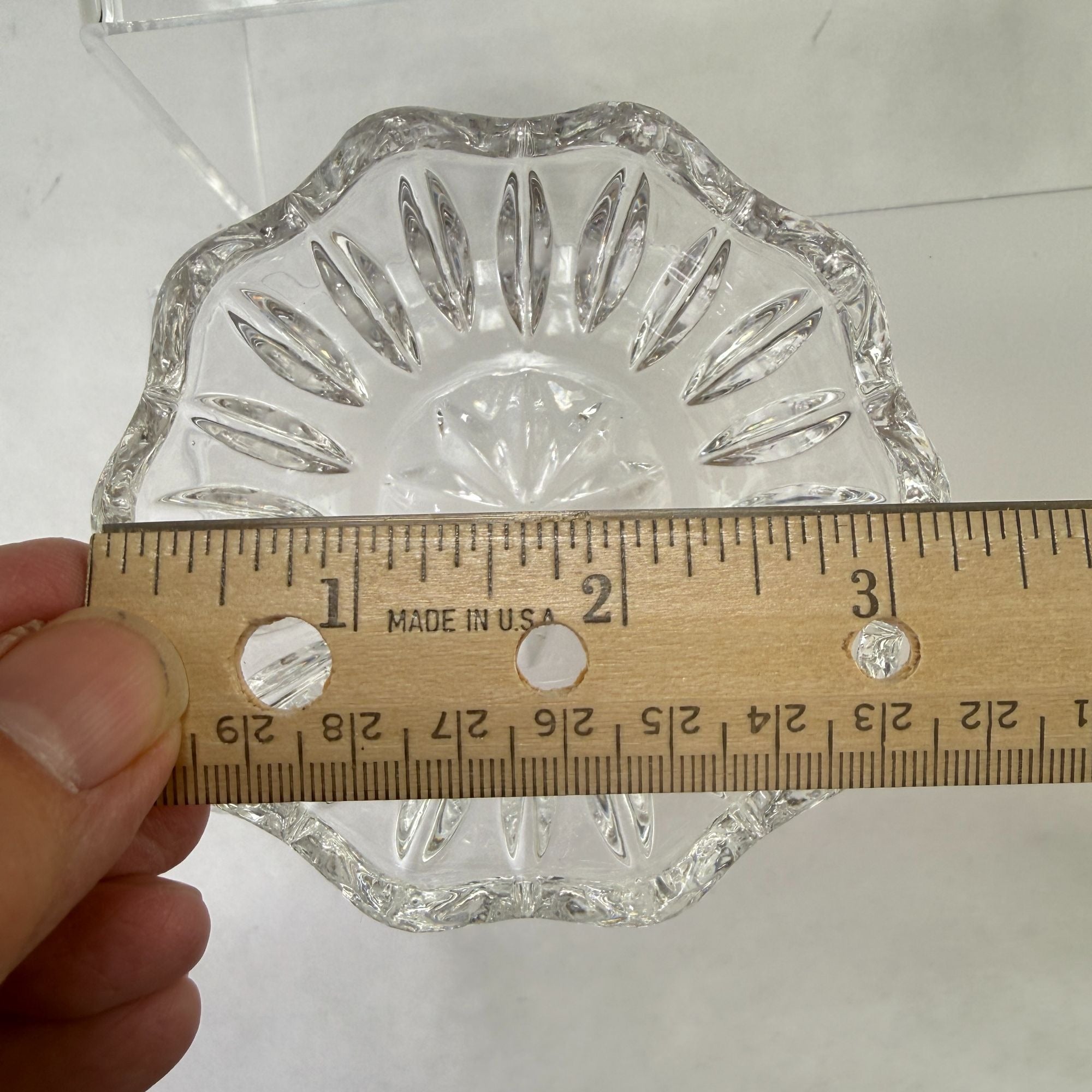 Vintage ACC Yugoslavia 24% Lead Crystal Trinket Boxes Set of 2