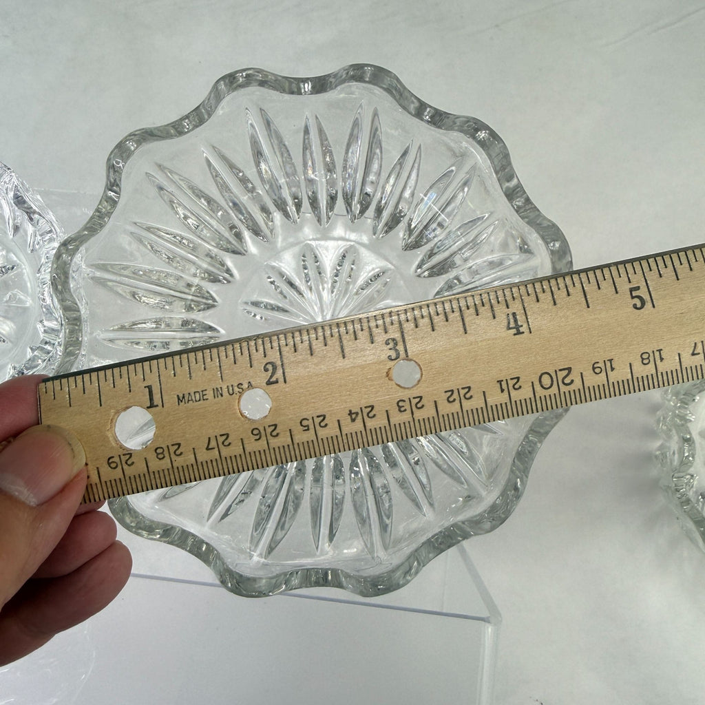Vintage ACC Yugoslavia 24% Lead Crystal Trinket Boxes Set of 2