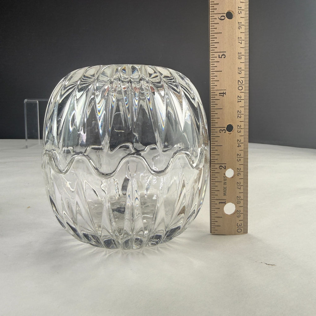 Vintage ACC Yugoslavia 24% Lead Crystal Trinket Boxes Set of 2
