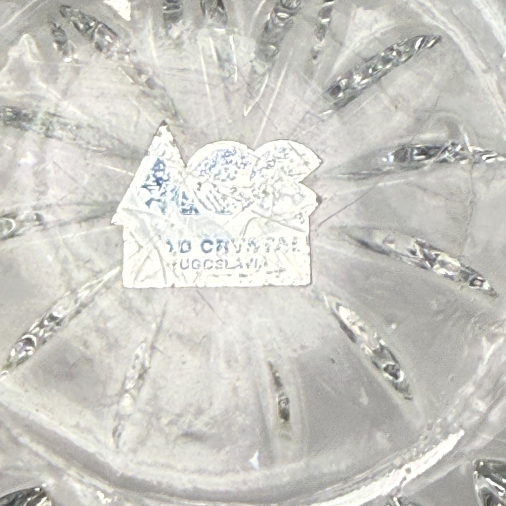 Vintage ACC Yugoslavia 24% Lead Crystal Trinket Boxes Set of 2