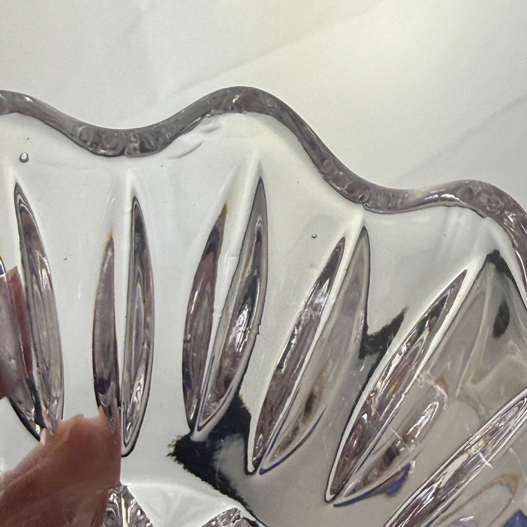Vintage ACC Yugoslavia 24% Lead Crystal Trinket Boxes Set of 2