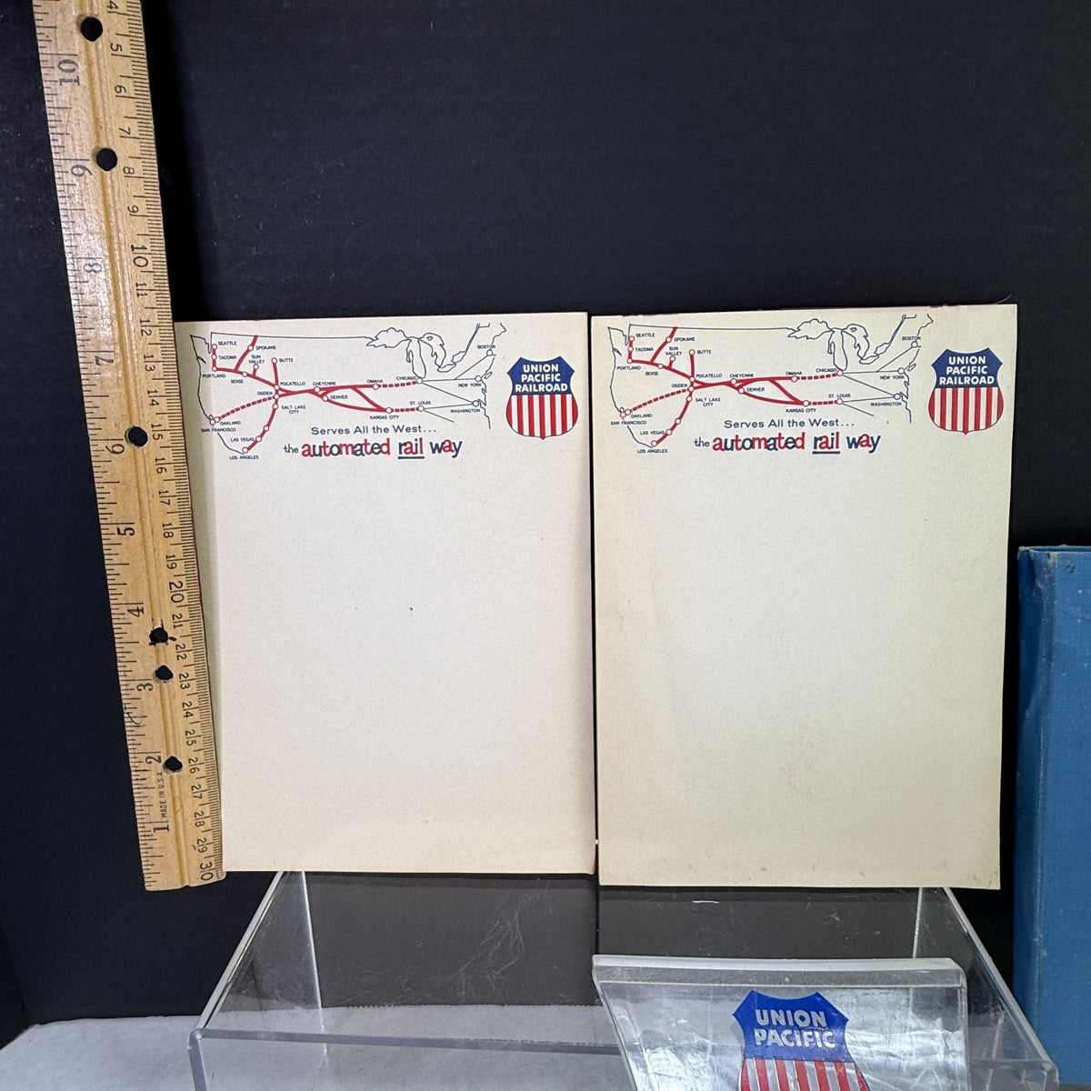 Vintage Union Pacific Railroad Memorabilia & Passenger Conductor's Record Book