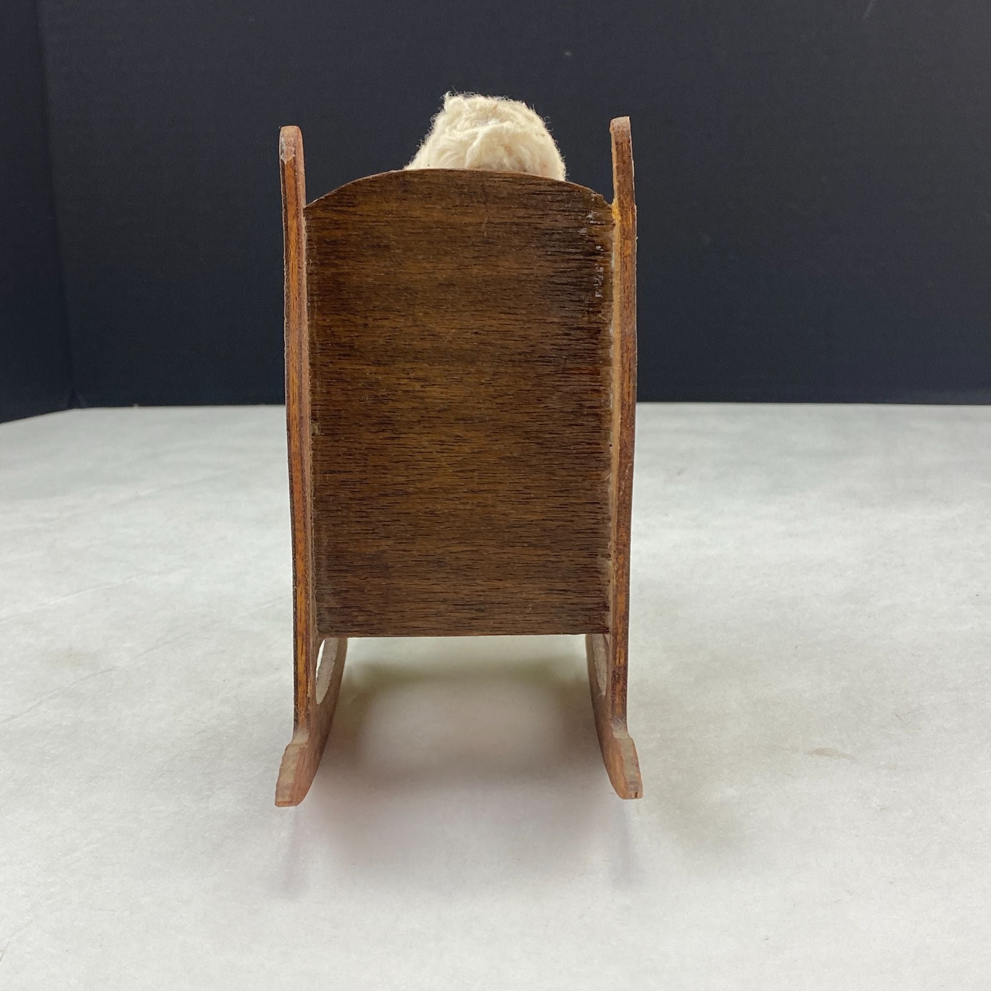 Vintage Dried Apple Head Folk Art Doll in Rocking Chair