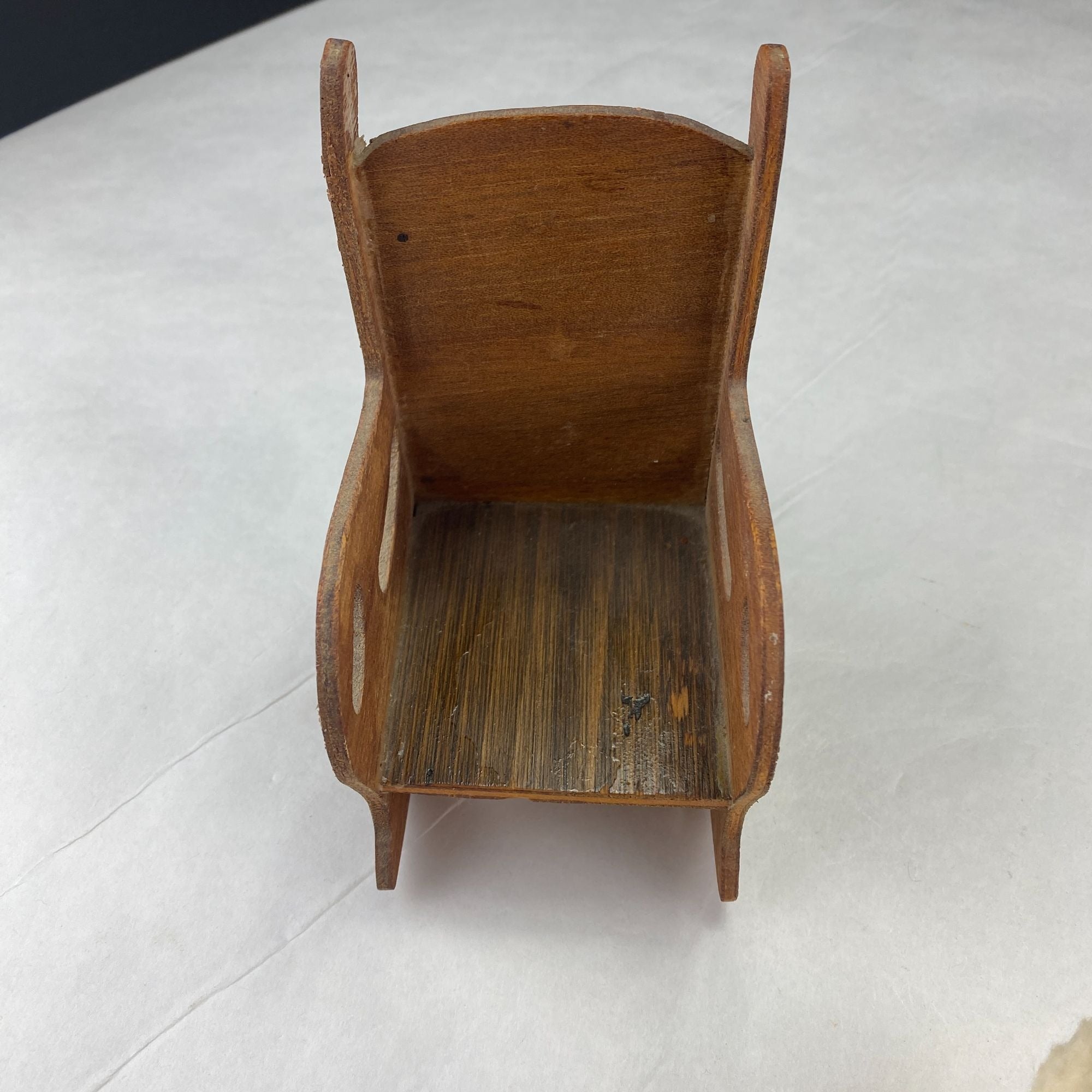 Vintage Dried Apple Head Folk Art Doll in Rocking Chair