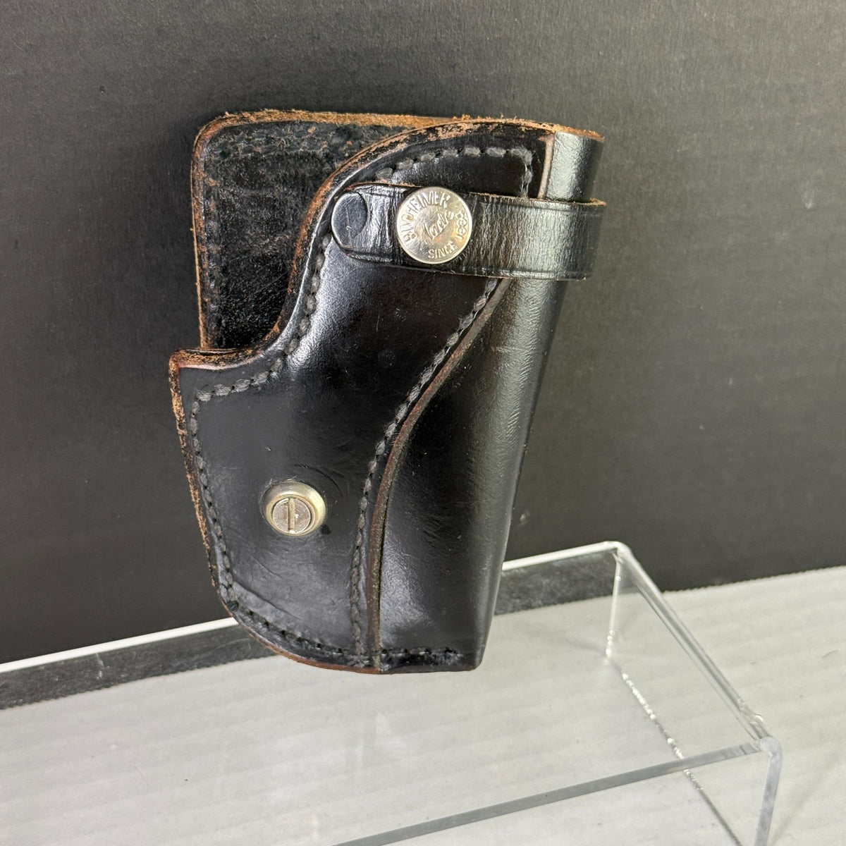 Vintage Bucheimer B815 S Black Leather Belt Holster Frederick MD USA
