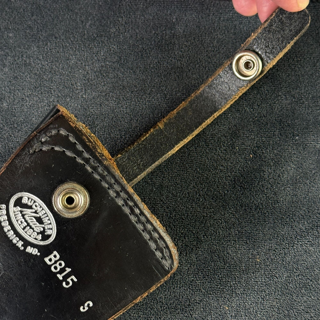 Vintage Bucheimer B815 S Black Leather Belt Holster Frederick MD USA