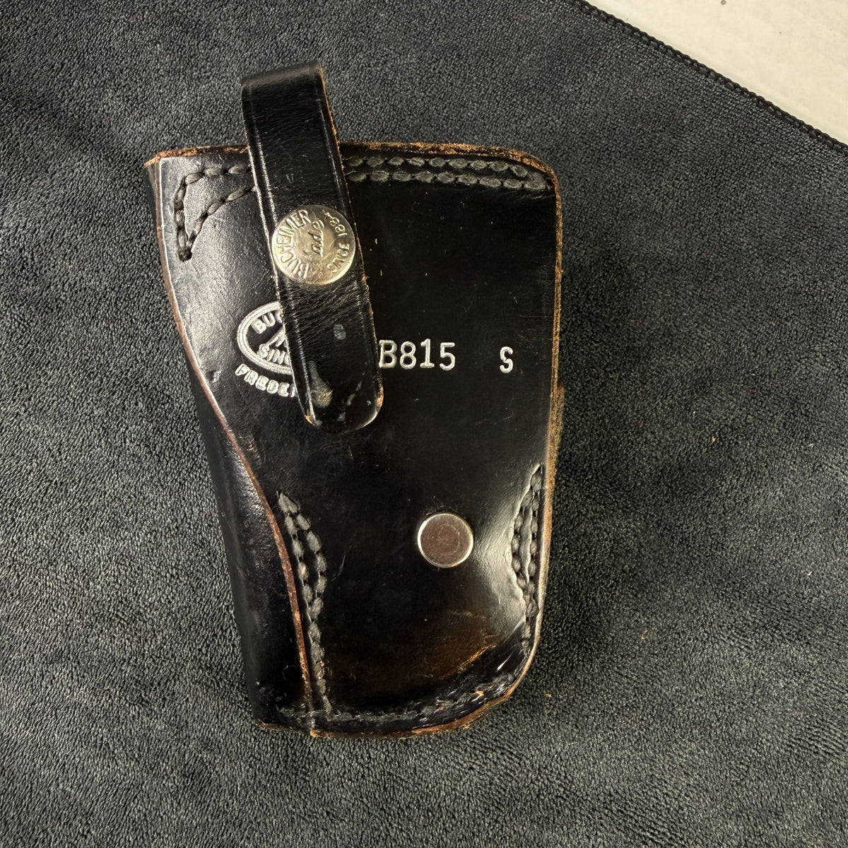 Vintage Bucheimer B815 S Black Leather Belt Holster Frederick MD USA