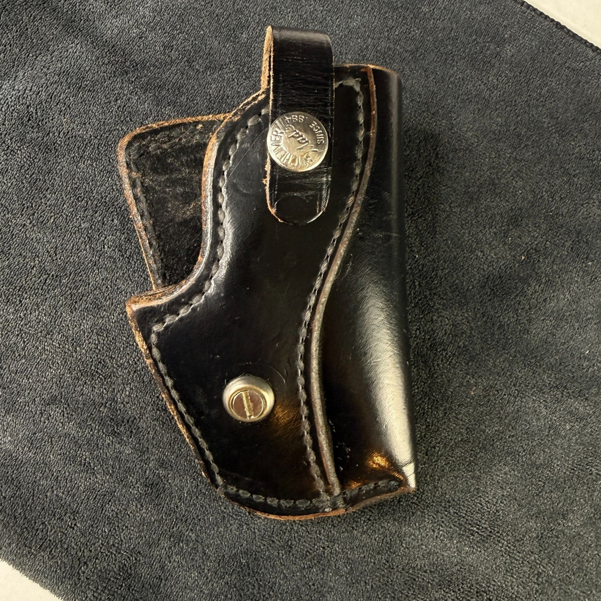 Vintage Bucheimer B815 S Black Leather Belt Holster Frederick MD USA