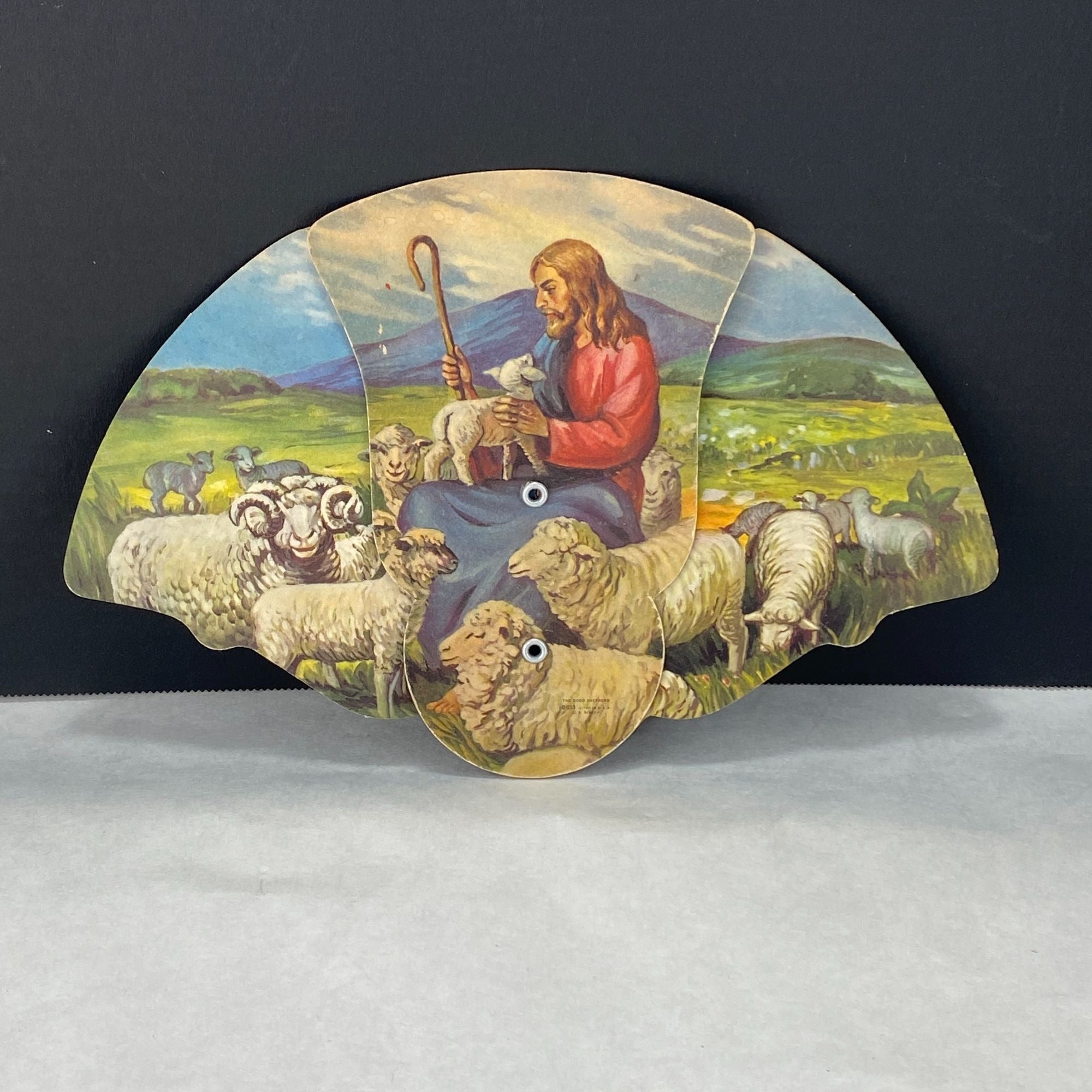 Vintage Tri Fold Funeral Fan The Good Shepherd Julesburg Colorado Advertising