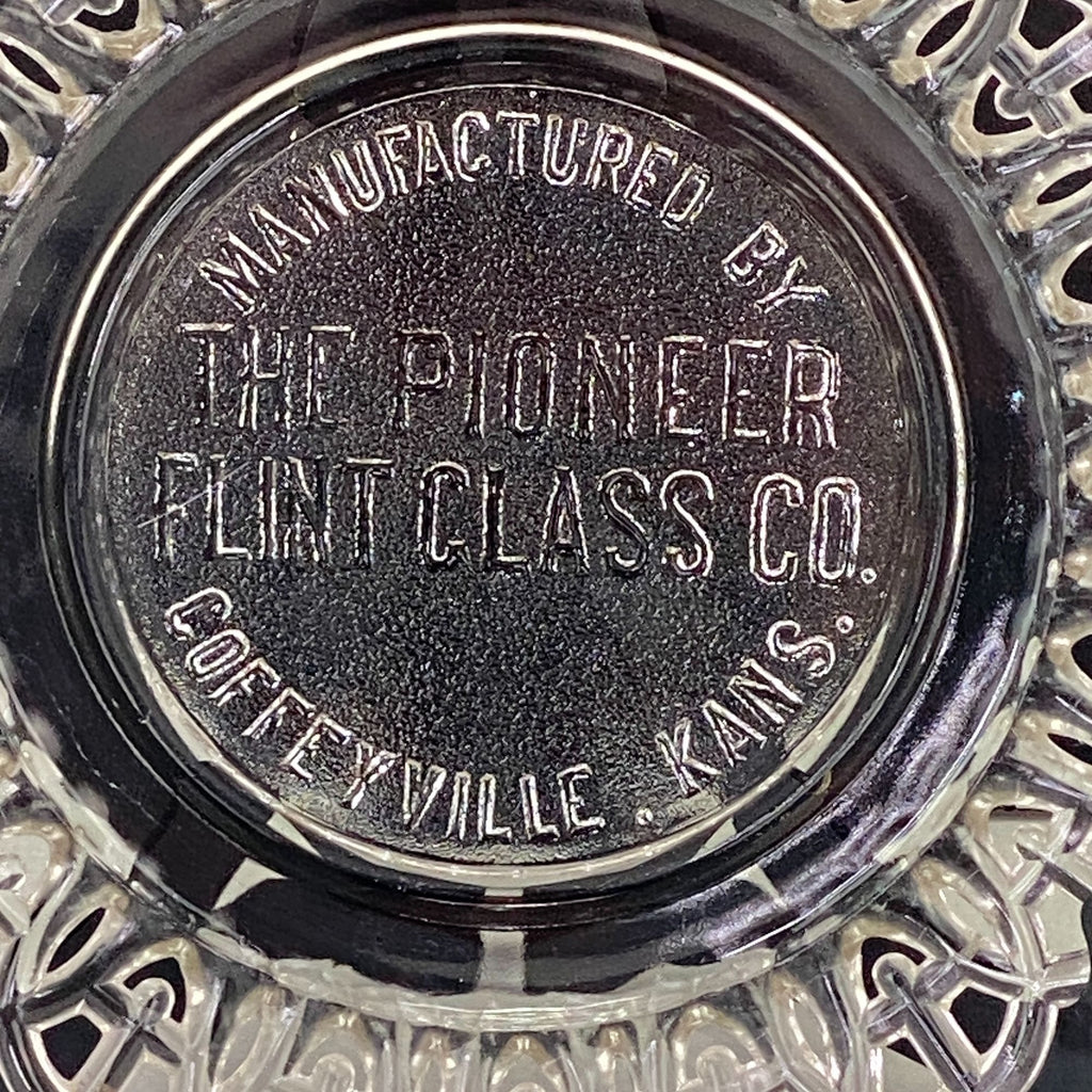 Vintage The Pioneer Flint Glass CO Advertising Plate