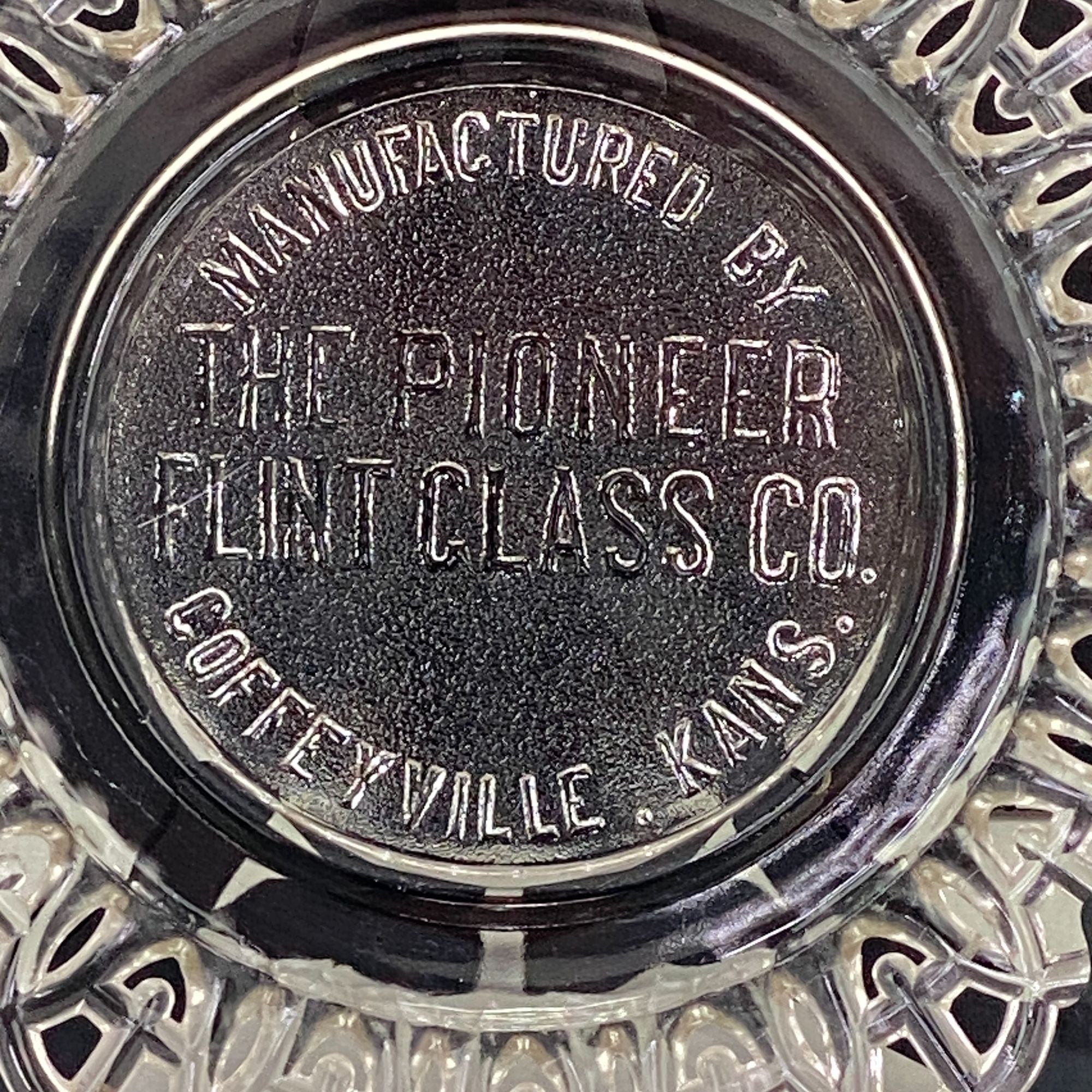 Vintage The Pioneer Flint Glass CO Advertising Plate