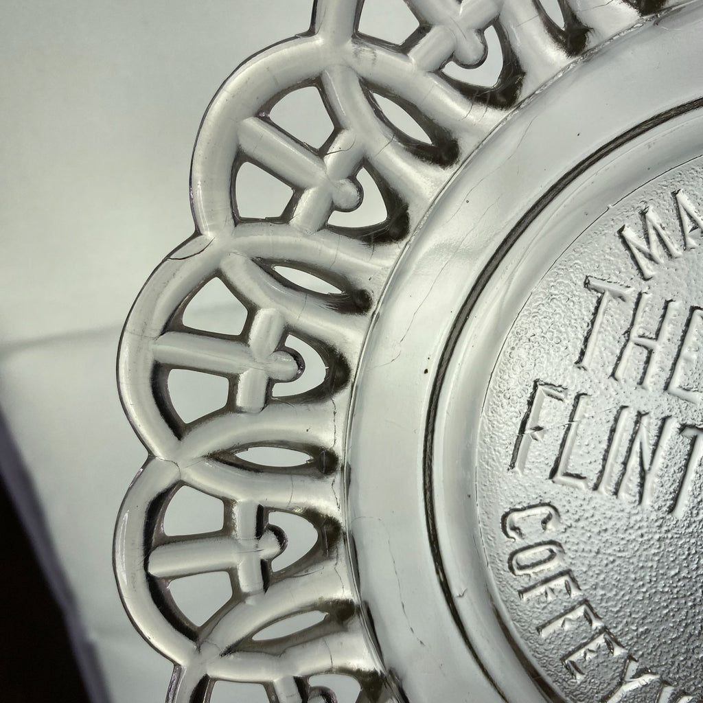 Vintage The Pioneer Flint Glass CO Advertising Plate
