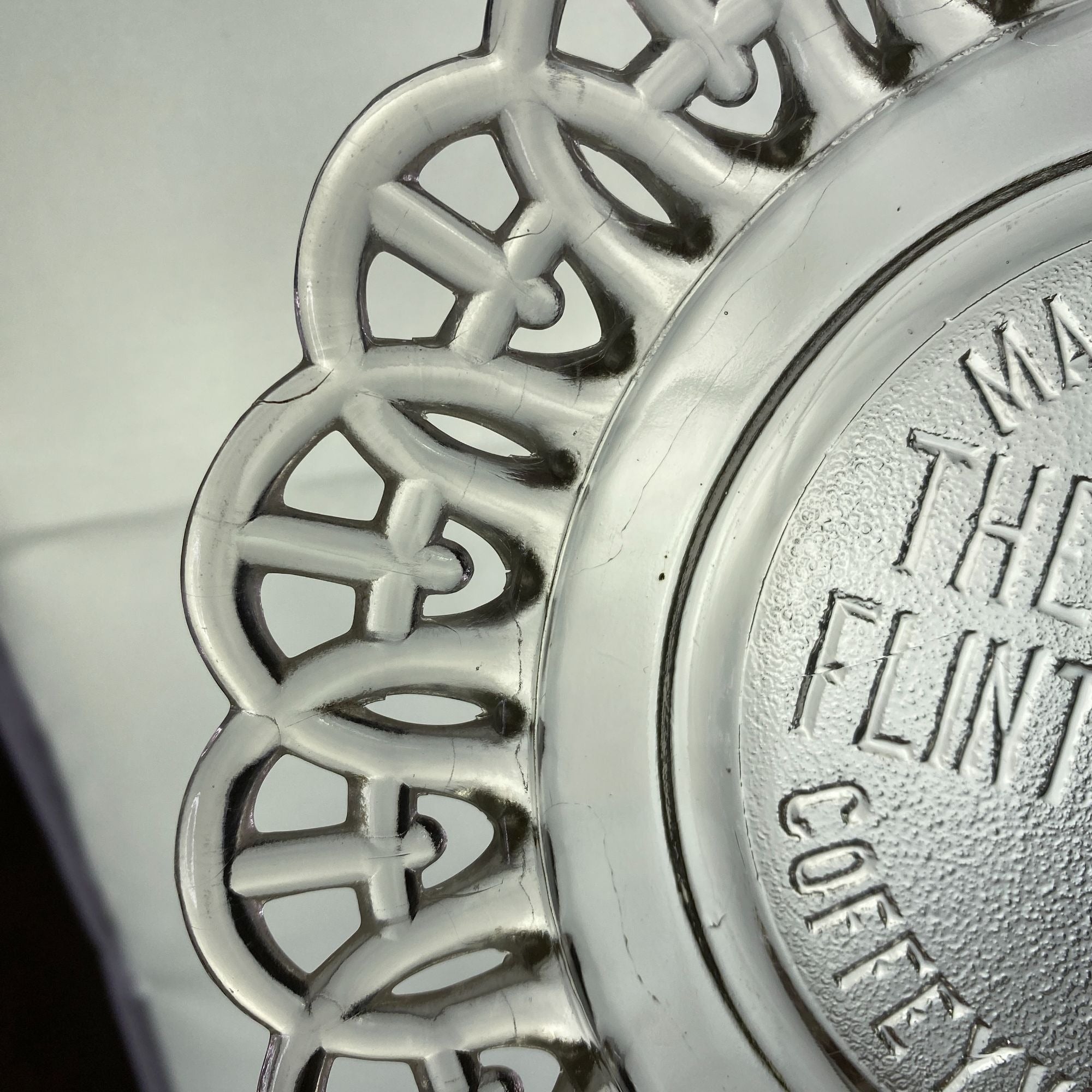 Vintage The Pioneer Flint Glass CO Advertising Plate