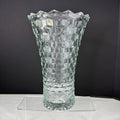 Vintage Indiana Colony Whitehall Cube Pattern Vase Clear 10"