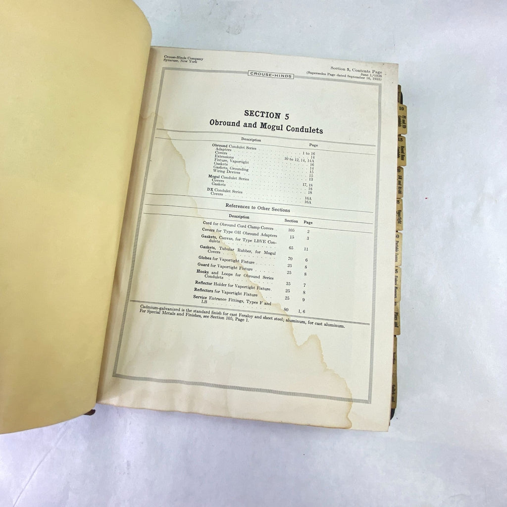 Vintage 1936 Crouse Hinds Condulets Catalog Reference Book
