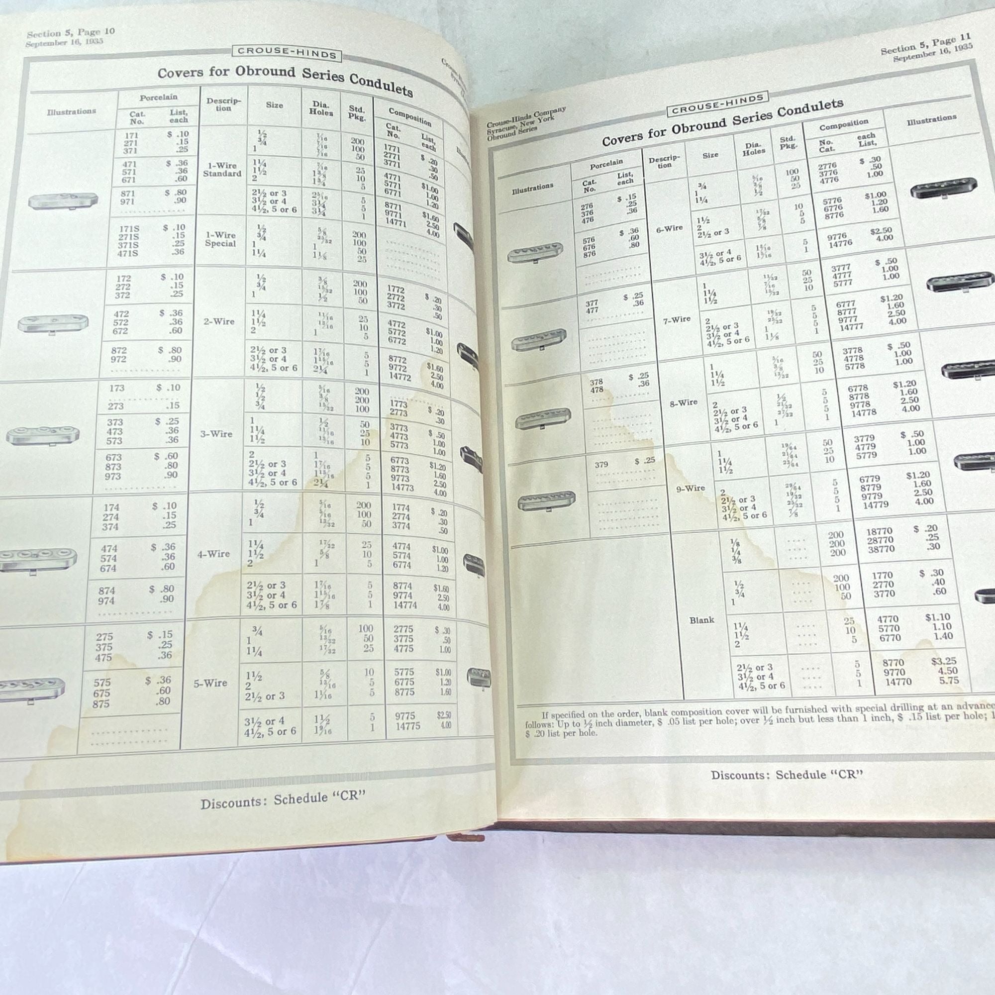 Vintage 1936 Crouse Hinds Condulets Catalog Reference Book