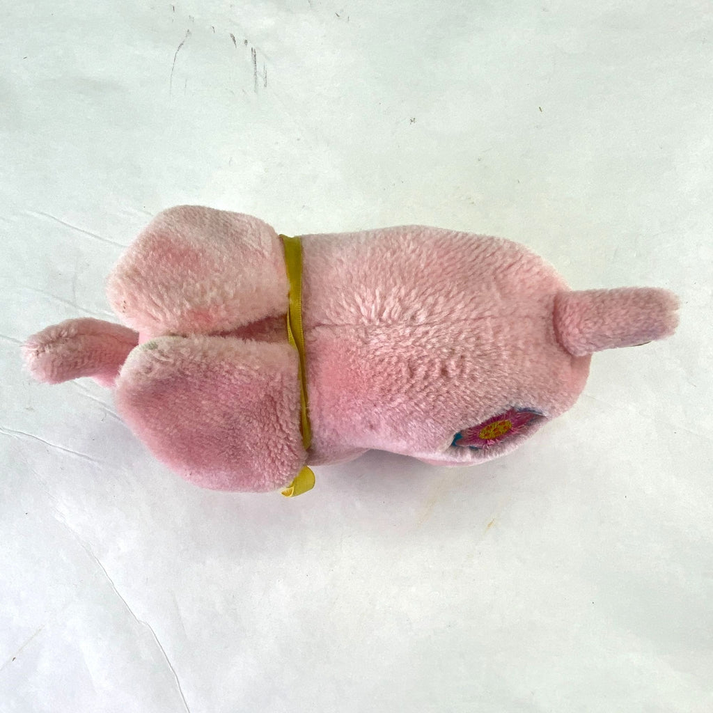 Vintage Amtoy Baby Soft Touch 1984 Plush Pink Elephant Music Box