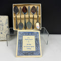 Vintage Sheffield Rivelin Silver Plate Ice Cream Spoon Set Of 6 In Original Box