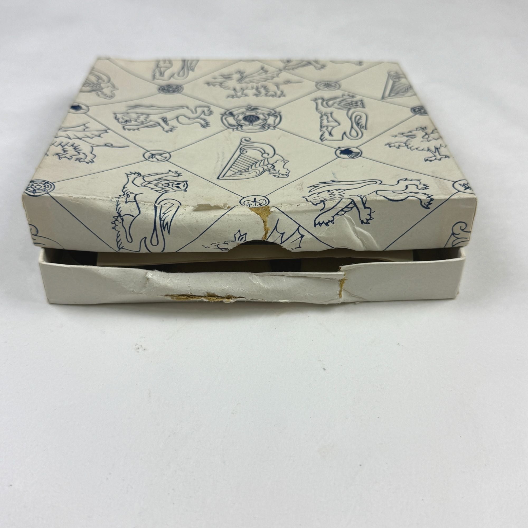Vintage Sheffield Rivelin Silver Plate Ice Cream Spoon Set Of 6 In Original Box